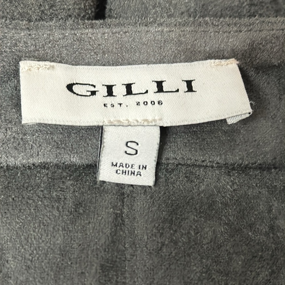 Gilli Tawni Pleat Gray Suede Skirt Size S - Picture 4 of 5